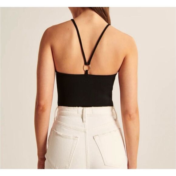 ✨ABERCROMBIE & FITCH Double-layered Seamless Fabric Boatneck Sz Medium Bodysuit✨ - Picture 2 of 8